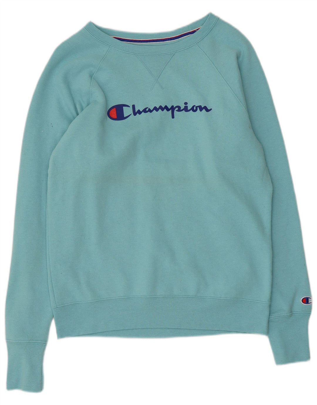 Champion Sweat-shirt graphique pour femme UK 10 Petit Bleu Polyester