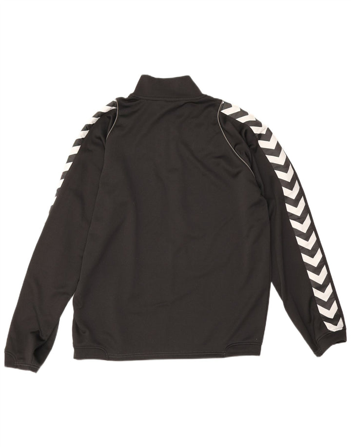 Hummel Sweat-Shirt Graphique à Col Zippé Homme Noir Moyen Polyester