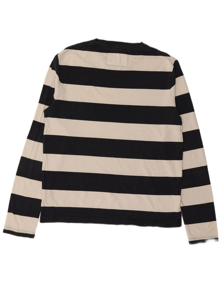 JACK WILLS Haut Homme Manches Longues Coton Rayé Bleu Marine Moyen