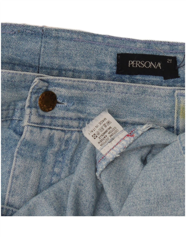 Persona Womens Denim Jupe Taille 21 Moyen W30 Bleu Coton