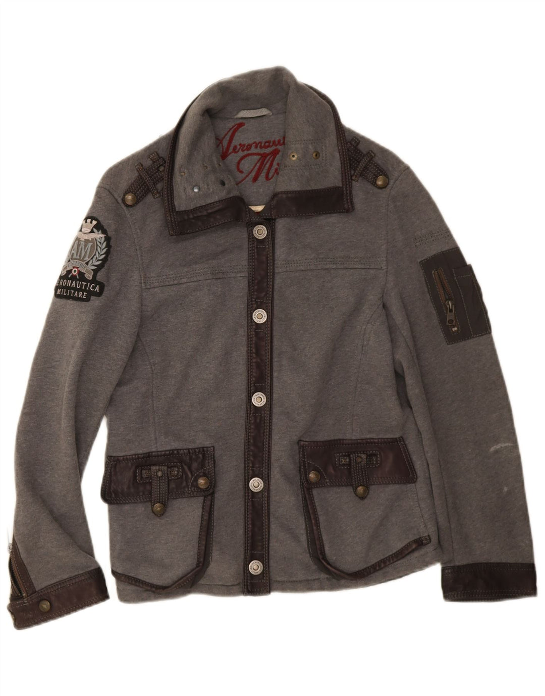 Aeronautica Militare Veste Utilitaire Femme IT 44 Gris Moyen Colourblock