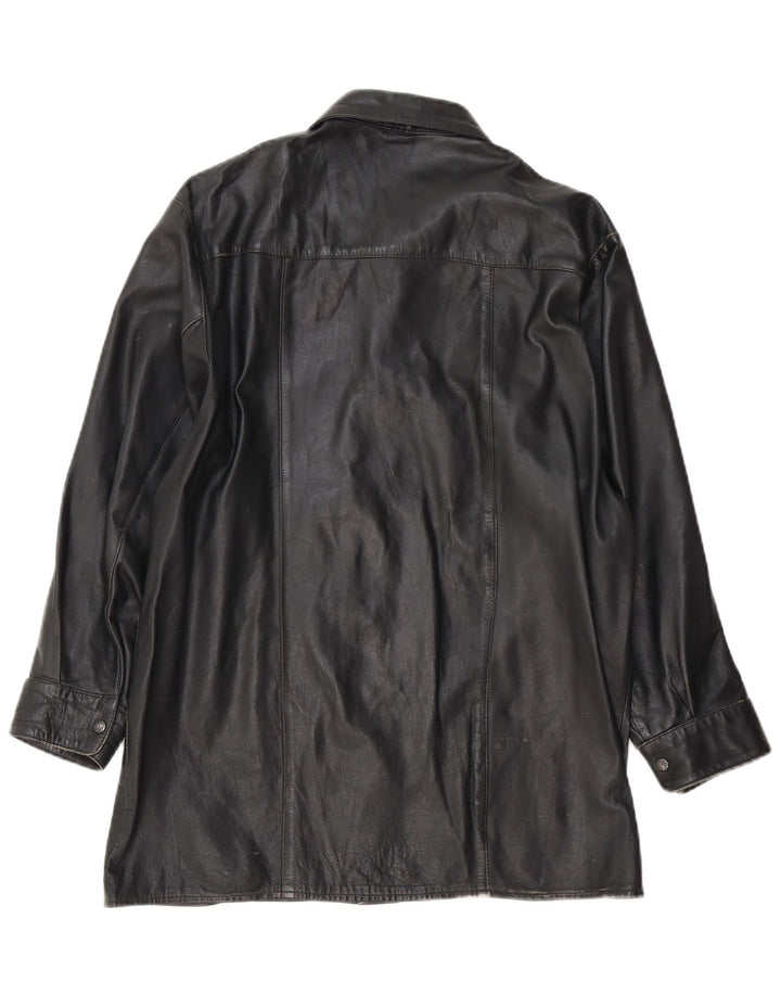 veste en cuir homme vintage UK 38 Noir Moyen