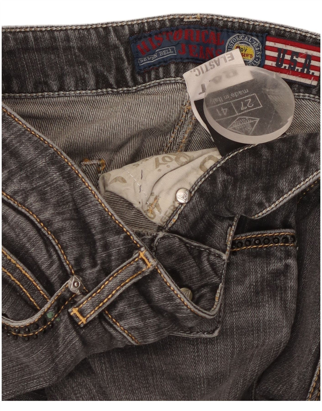 Roy Rogers Jean Slim Femme W27 L33 Gris Coton