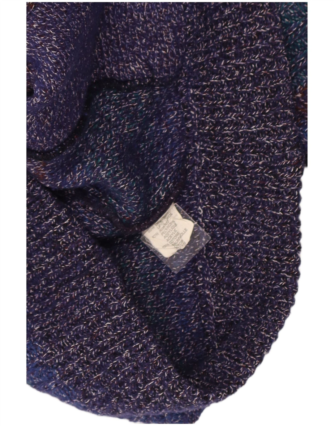 vintage Mens Cardigan Sweater IT 52 Grande laine mouchetée multicolore