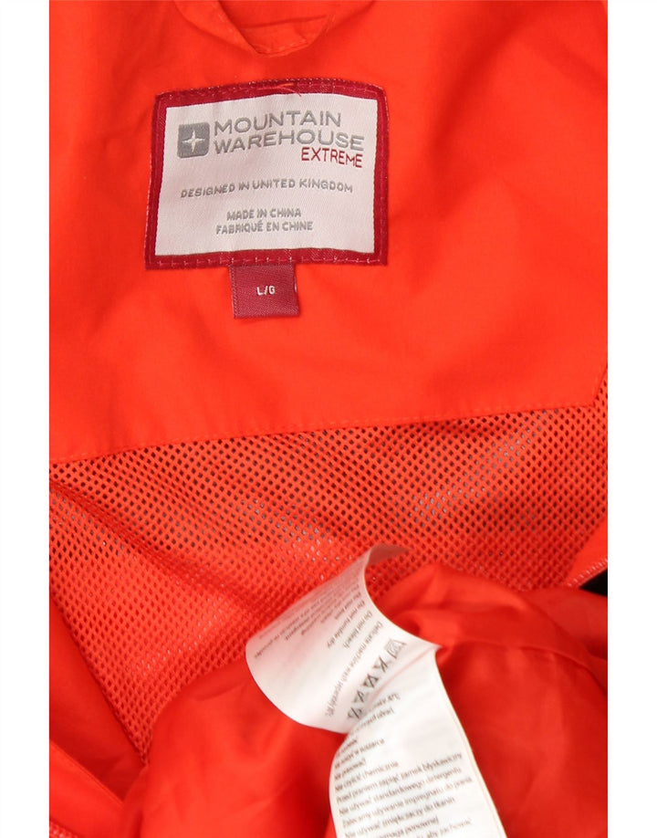 MOUNTAIN WAREHOUSE Veste de pluie à capuche pour homme UK 40 Large Orange Colourblock