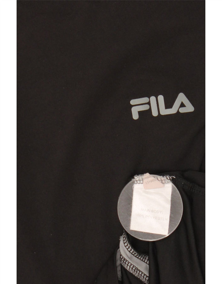 FILA T-Shirt Homme Noir Moyen Polyester Colorblock