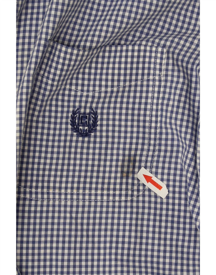 Chaps Chemise Homme 2XL Bleu Carreaux Coton