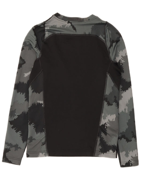 Nike Haut ajusté graphique à manches longues pour garçon 13-14 ans XL Noir Camouflage