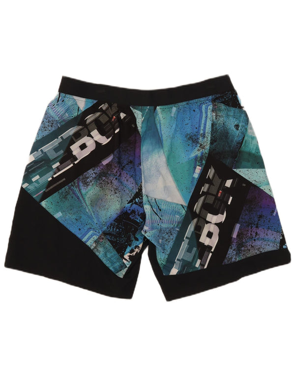 Reebok Short de Bain Graphic Homme Bleu Large Polyester Colorblock