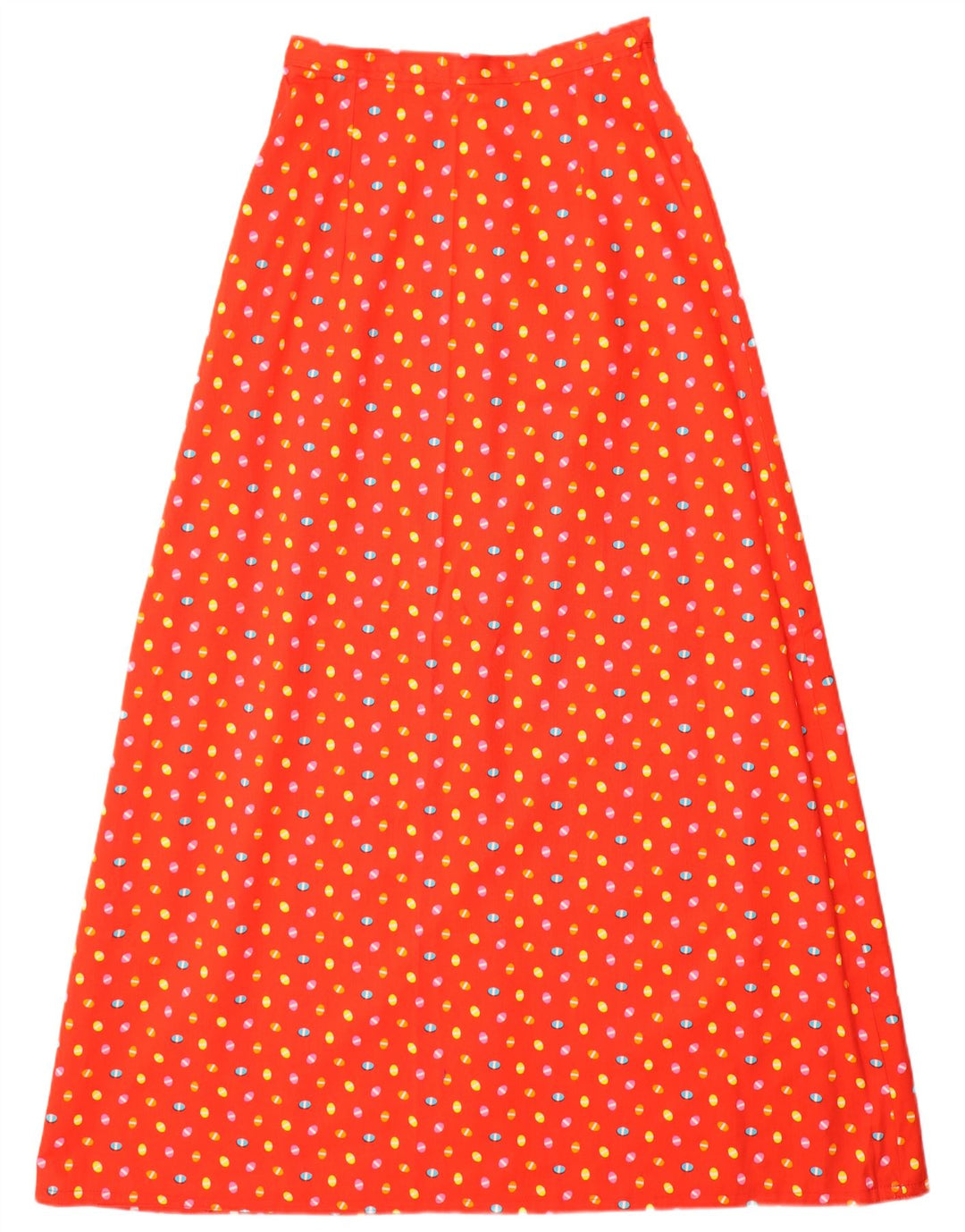 VINTAGE Jupe Maxi Femme W26 Petit Rouge Taché