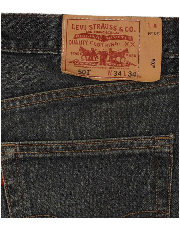 LEVI'S Short en Jean 501 Homme W34 Grand Bleu Coton