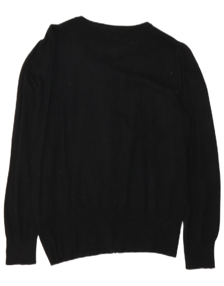 Marks & Spencer Pull Cardigan Femme UK 12 Medium Noir Viscose