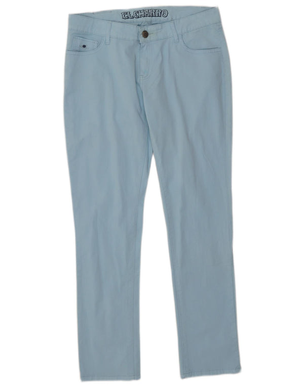 El Charro Pantalon Slim Casual Femme W32 L30 Bleu Coton