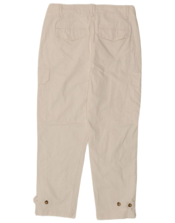 Marks & Spencer Pantalon cargo fuselé pour femme UK 14 Large W34 L28 Blanc