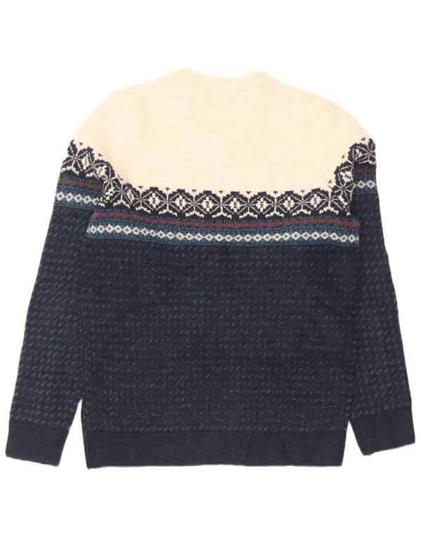 Marks & Spencer Pull à col rond pour homme Small Bleu marine Colourblock