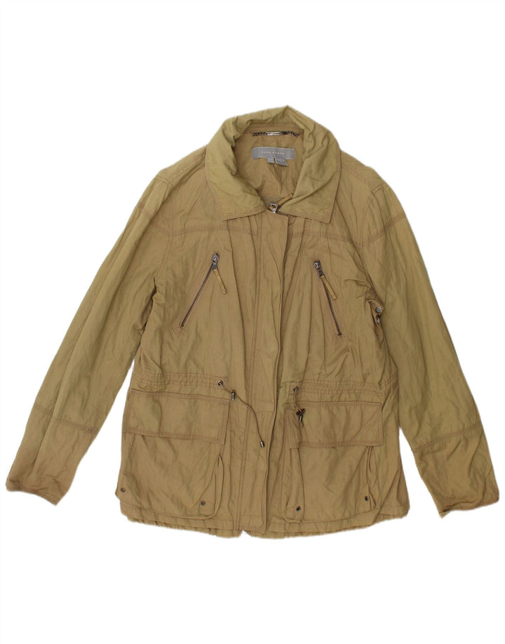 Zara Veste utilitaire pour femme UK 16 Grand coton kaki