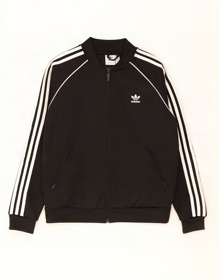 Adidas Veste de survêtement pour femme UK 12 Medium Noir Polyester
