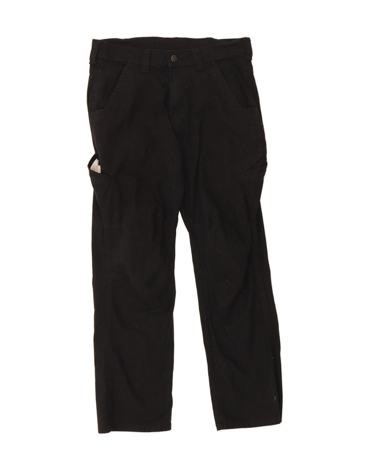 VINTAGE Mens Straight Cargo Trousers W34 L29 Black Vintage Vintage and Second-Hand Vintage from Messina Hembry 
