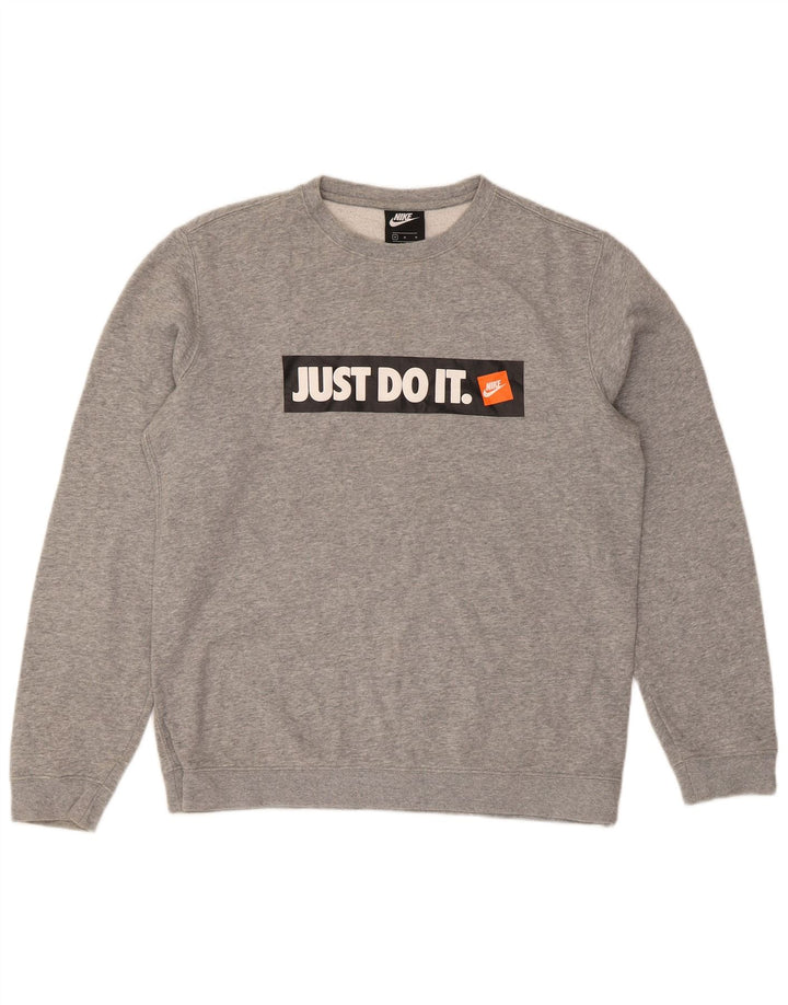Nike Homme Graphic Regular Fit Sweat-shirt Gris Moyen Coton