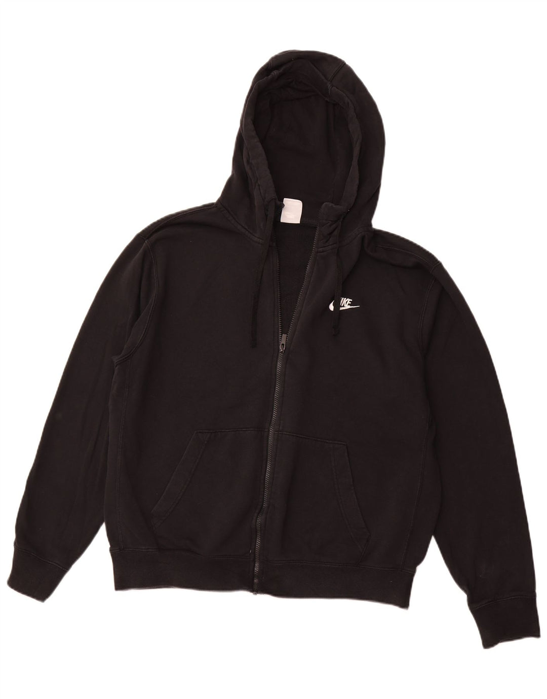 NIKE Pull à capuche zippé pour homme Grand coton noir