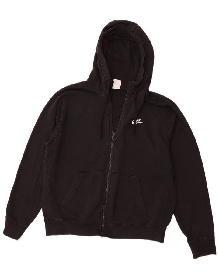 NIKE Pull à capuche zippé pour homme Grand coton noir