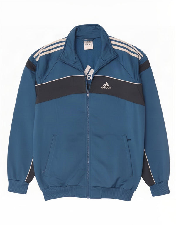 Adidas Veste de survêtement graphique pour homme UK 38/40 Bleu moyen Colourblock