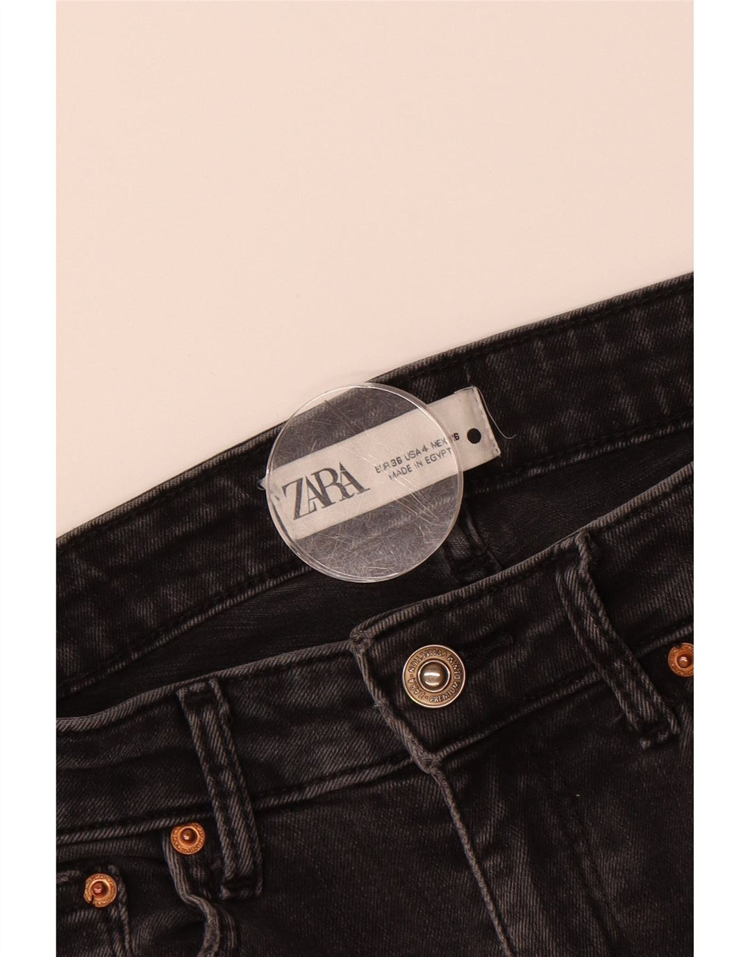 ZARA Womens Slim Jeans EU 36 XS W26  L25 Black Vintage Zara and Second-Hand Zara from Messina Hembry 
