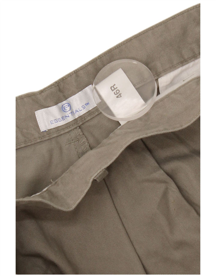 Essentials Pantalon Chino Pegged Homme W46 L30 Gris Coton