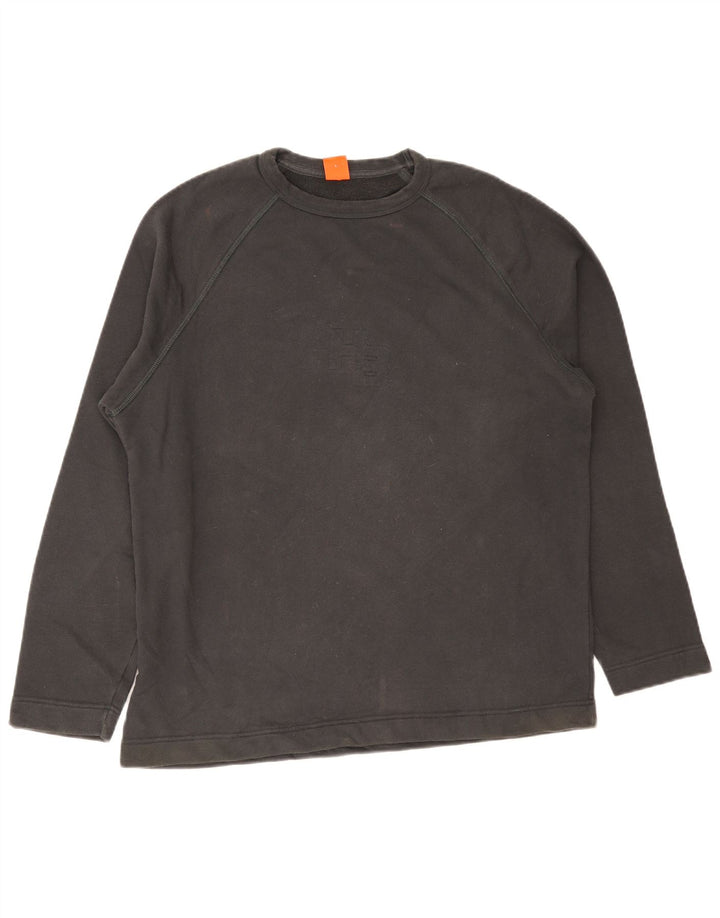 Hugo Boss Haut graphique à manches longues pour hommes, grand coton gris