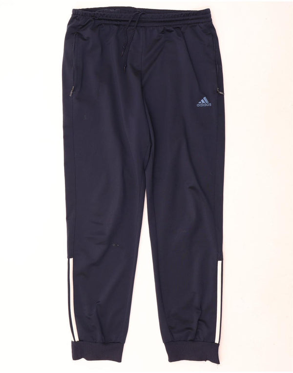 Adidas Pantalon de survêtement pour homme UK 42/44 Large Bleu marine Polyester