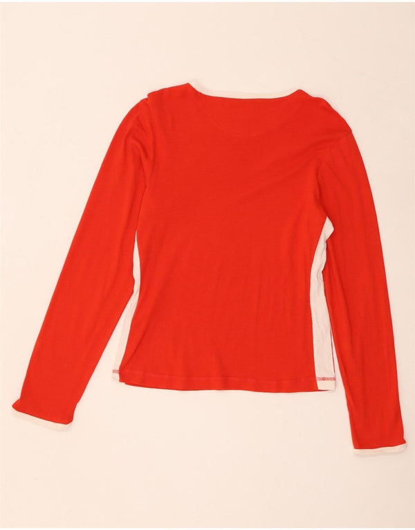 Champion Haut à manches longues pour femme UK 18 XL Rouge Colourblock Coton