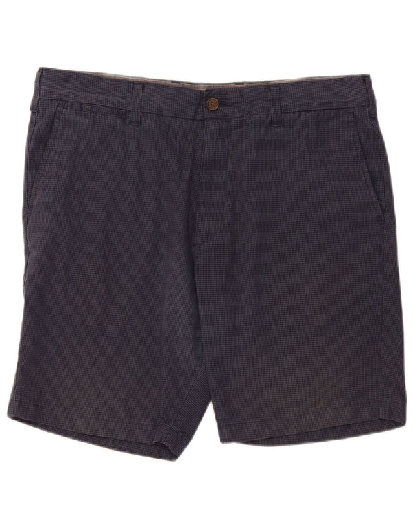 Marks & Spencer Short Chino Homme W36 Grand Bleu Marine Vichy Coton