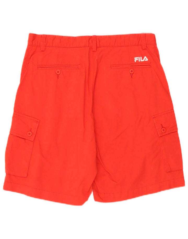 Fila Short Cargo Ferrari Homme IT 50 Large W32 Rouge Coton
