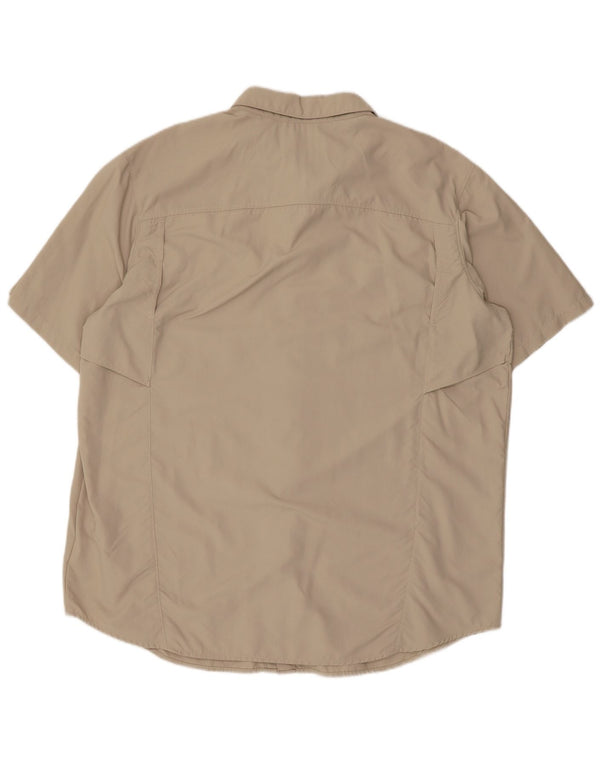 Columbia Chemise à Manches Courtes Omni-Shade Homme XL Beige Nylon