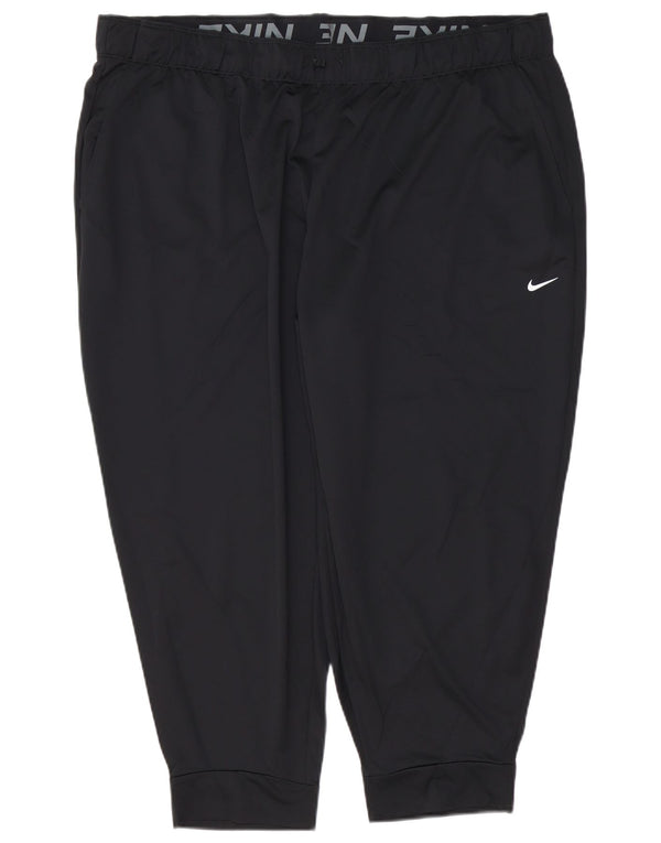 Nike Pantalon de survêtement Capri Dri Fit pour femme UK 20 2XL Noir