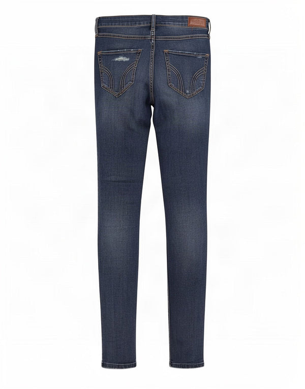 Hollister Jean super skinny taille haute pour femme US 3 XS W26 L30 Bleu Coton