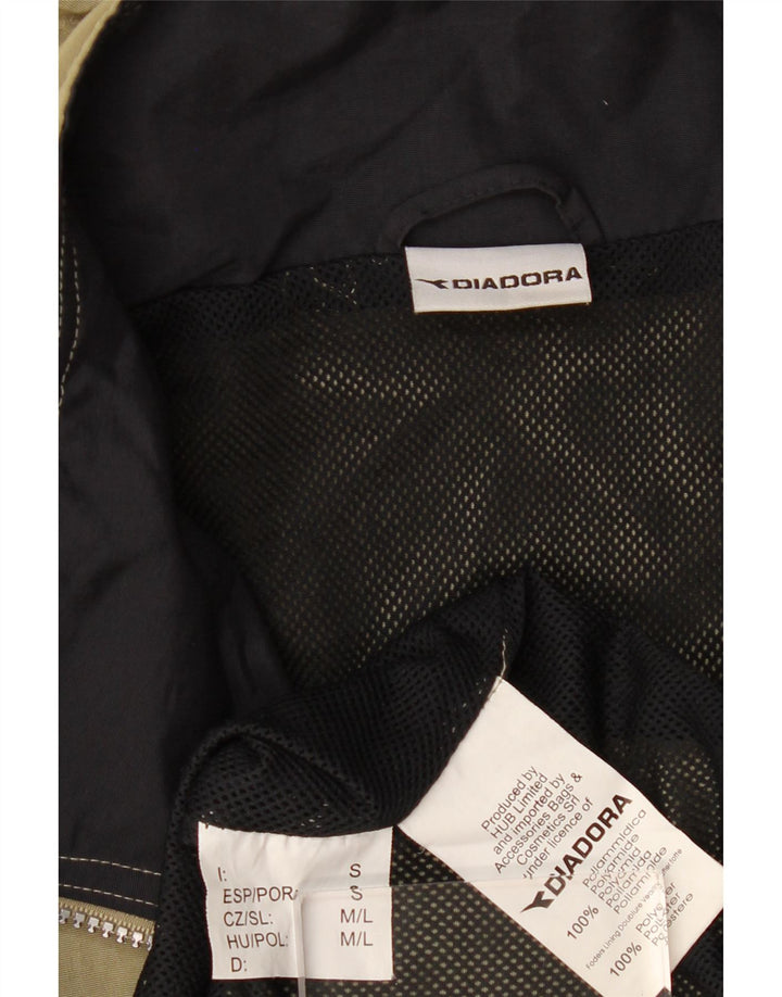 Diadora Veste de pluie à capuche pour homme UK 36 Small Kaki Polyamide