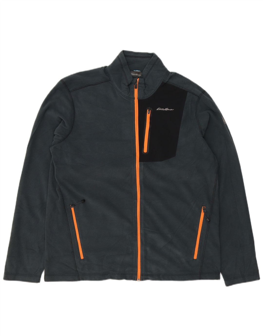 EDDIE BAUER Veste polaire pour homme UK 40 Large Bleu Colorblock Nylon