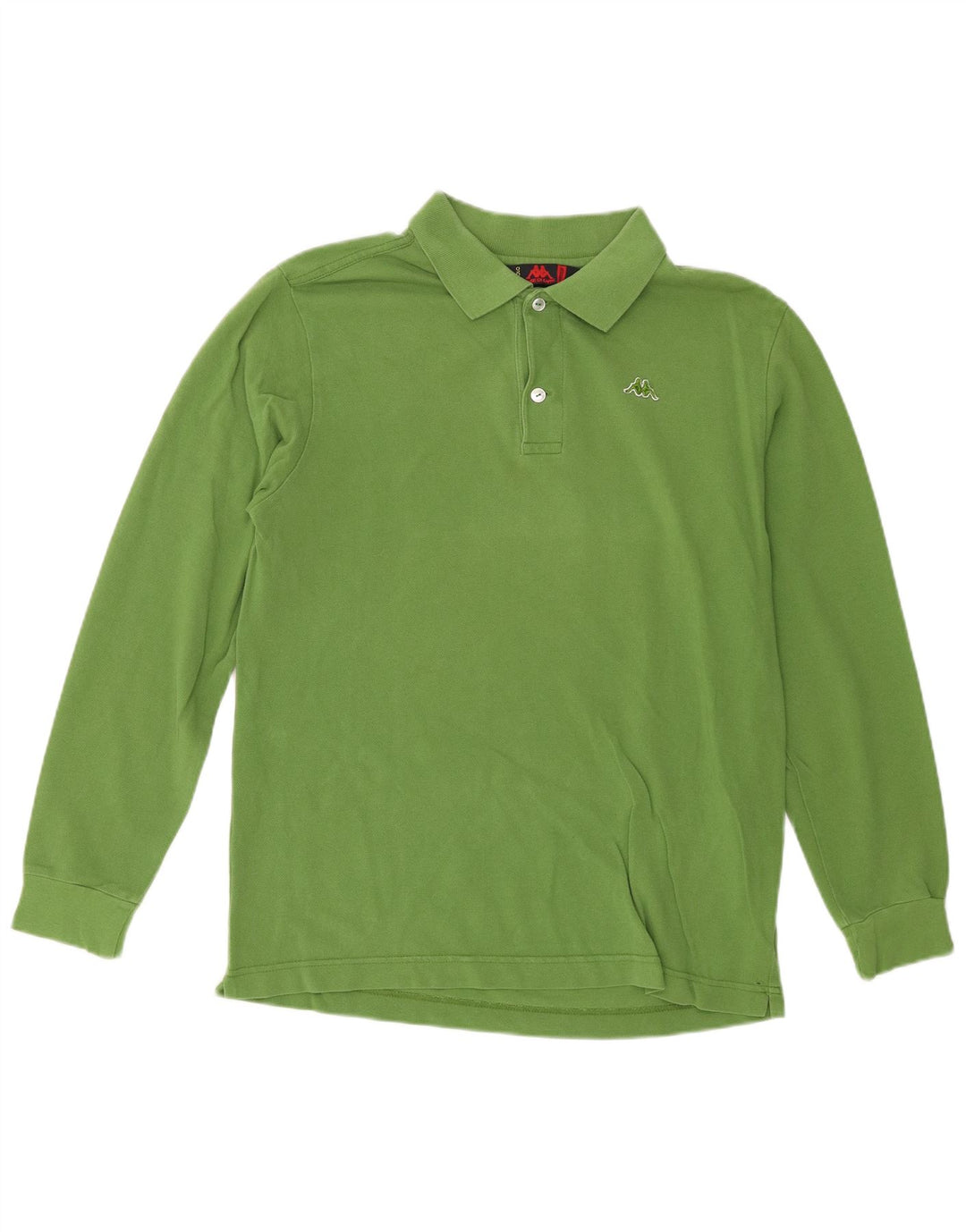 Kappa Polo à Manches Longues Homme Coupe Regular Coton Vert Moyen