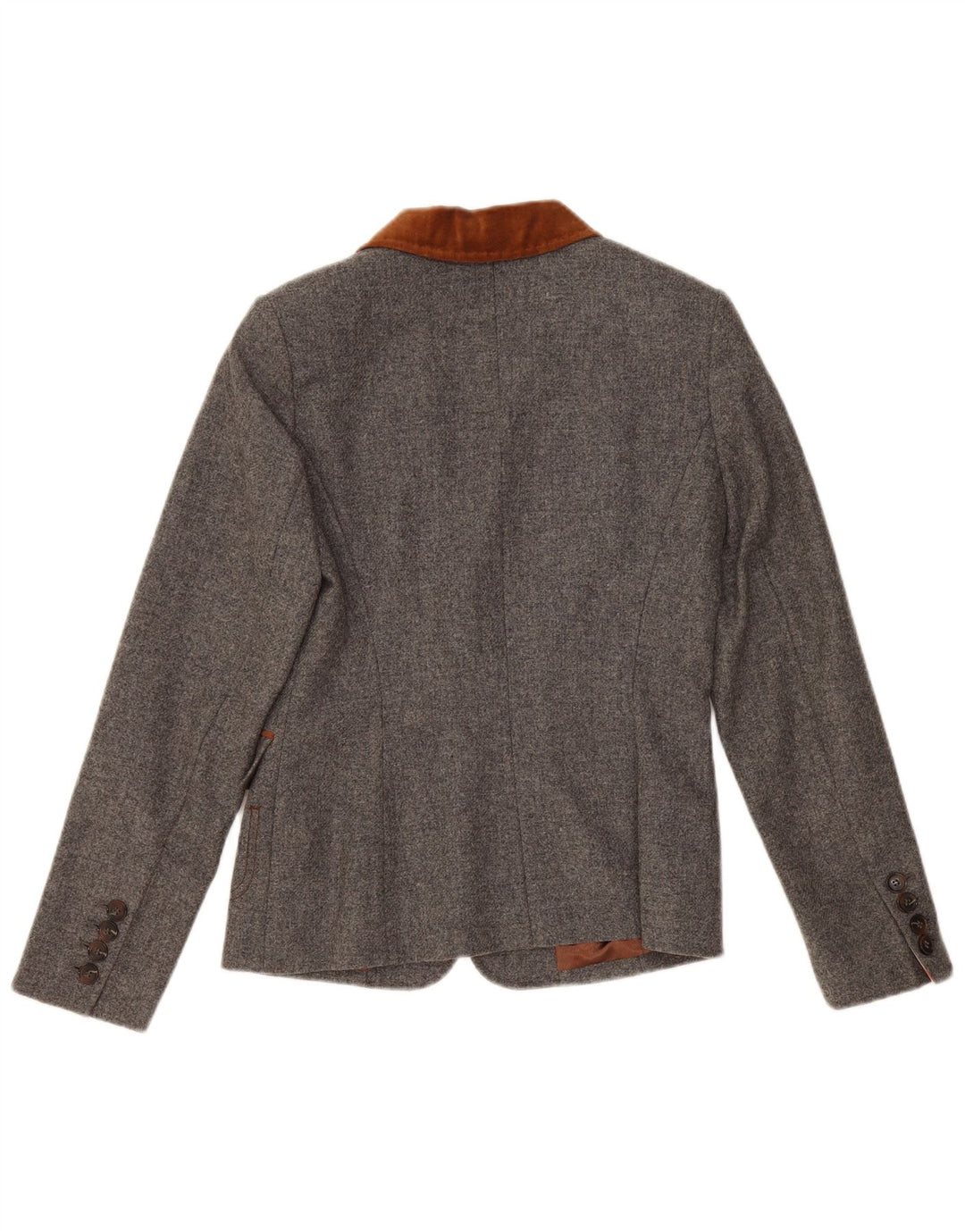 White Label Veste Blazer 2 Boutons Femme UK 10 Petit Gris Colorblock