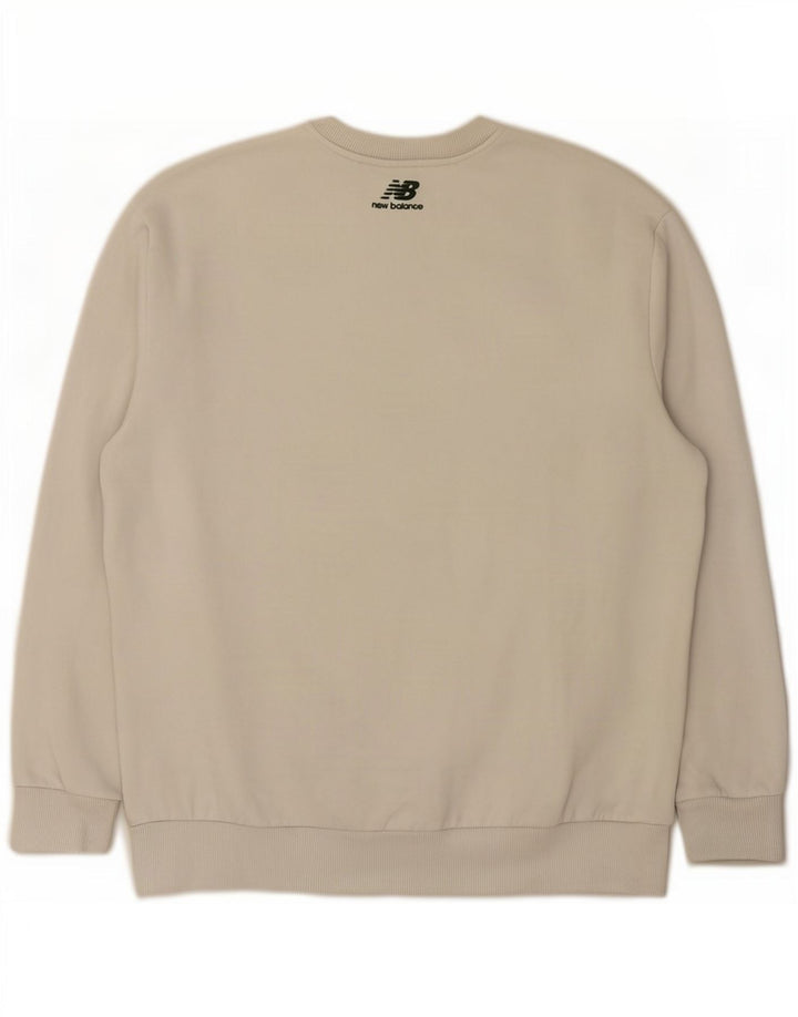 New Balance Sweat-shirt graphique pour hommes, grand coton blanc