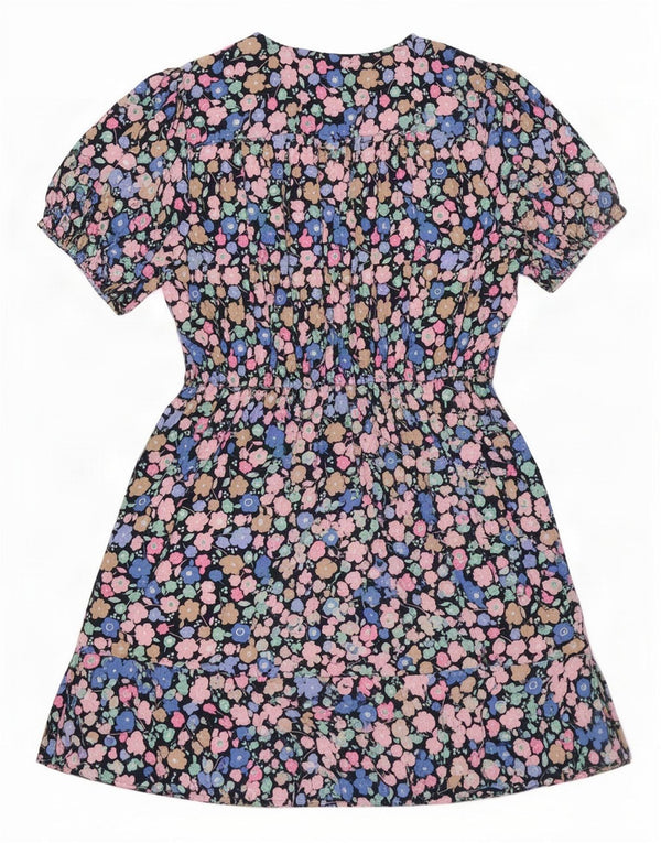 Marks & Spencer Robe trapèze pour femme UK 16 Grand motif floral multicolore