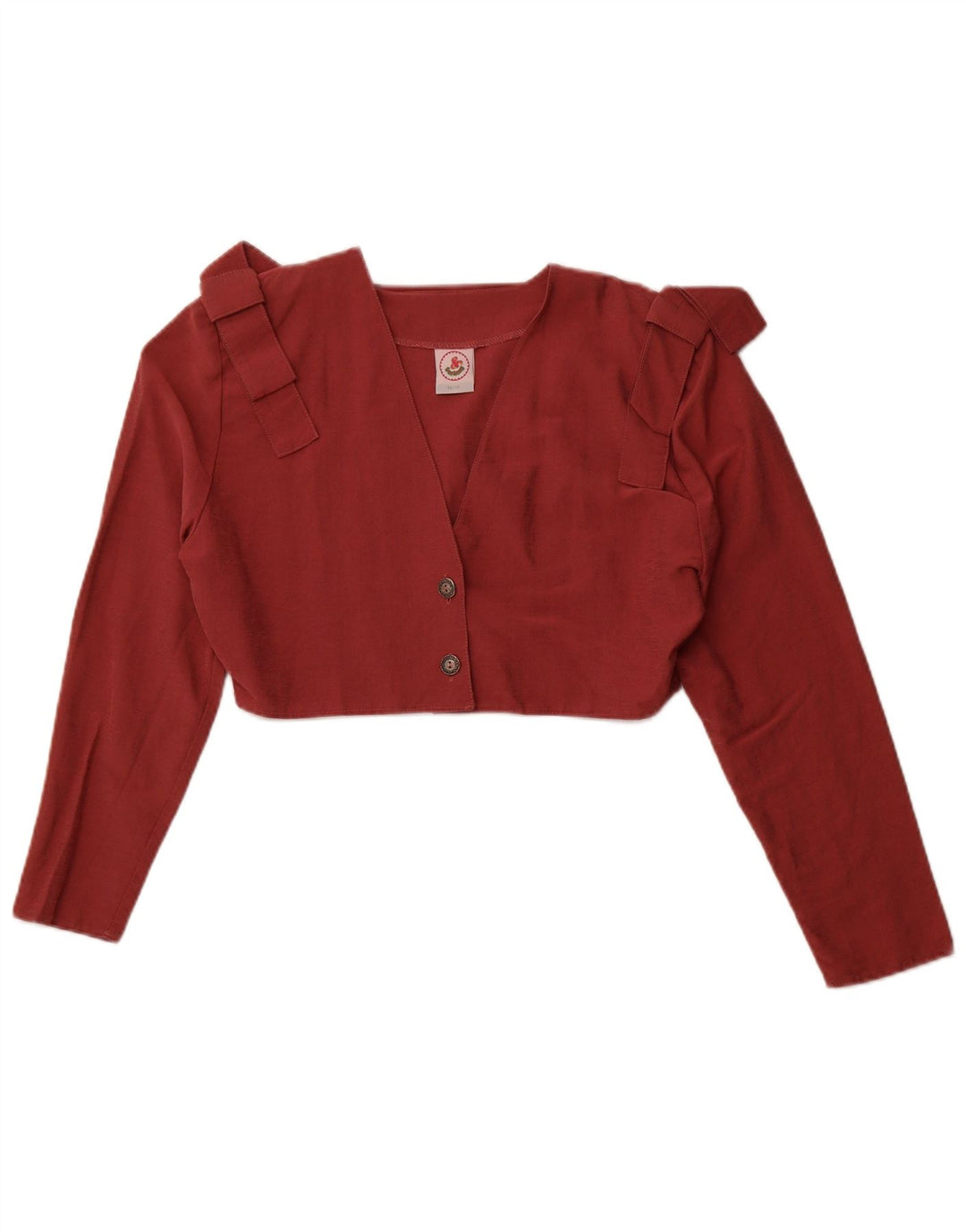 VINTAGE Crop Top Femme EU 38/40 Viscose Rose Moyen