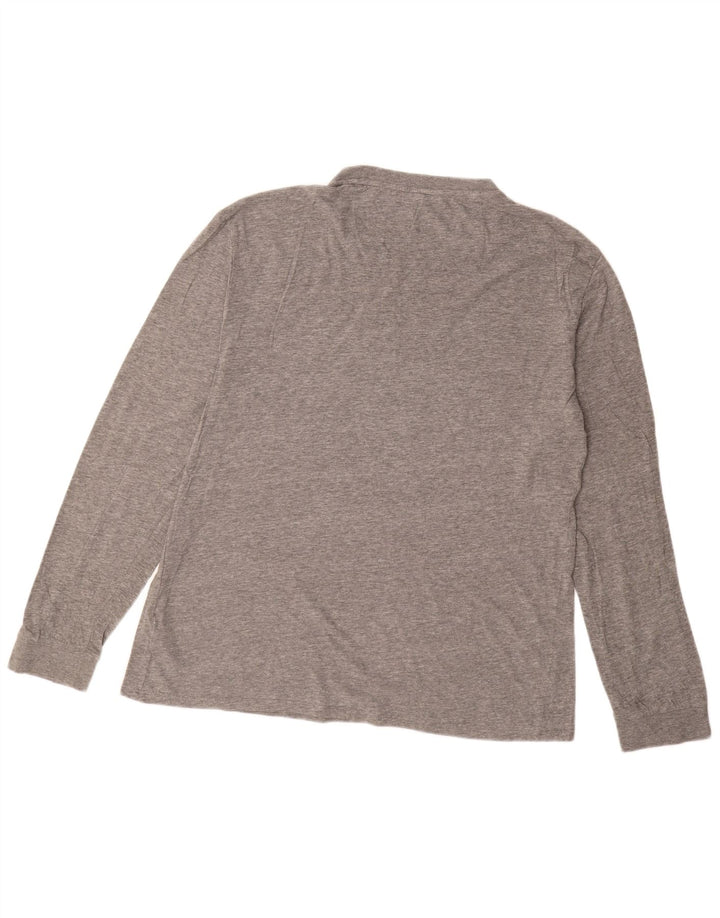 Guess Haut coupe classique à manches longues pour homme en coton moucheté gris grand