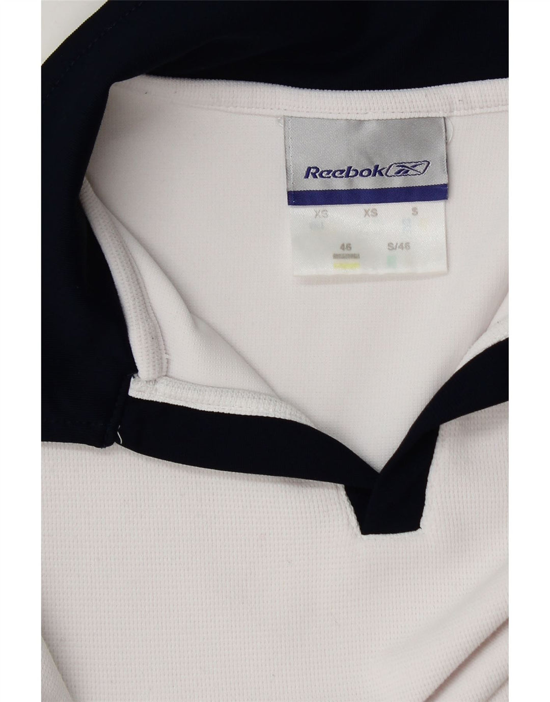 Reebok Polo XS Homme Blanc Colorblock