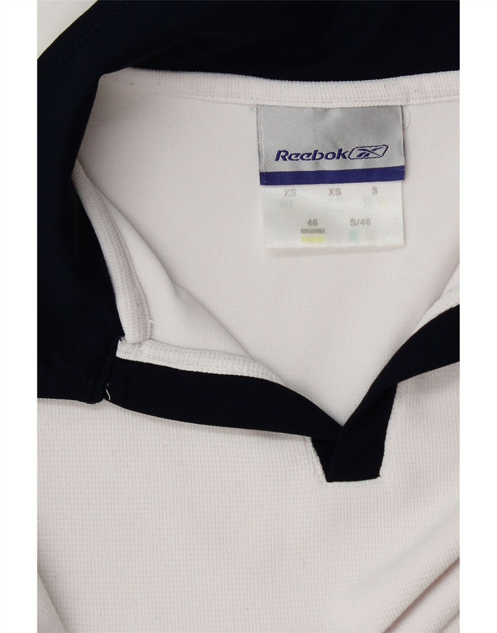 Reebok Polo XS Homme Blanc Colorblock