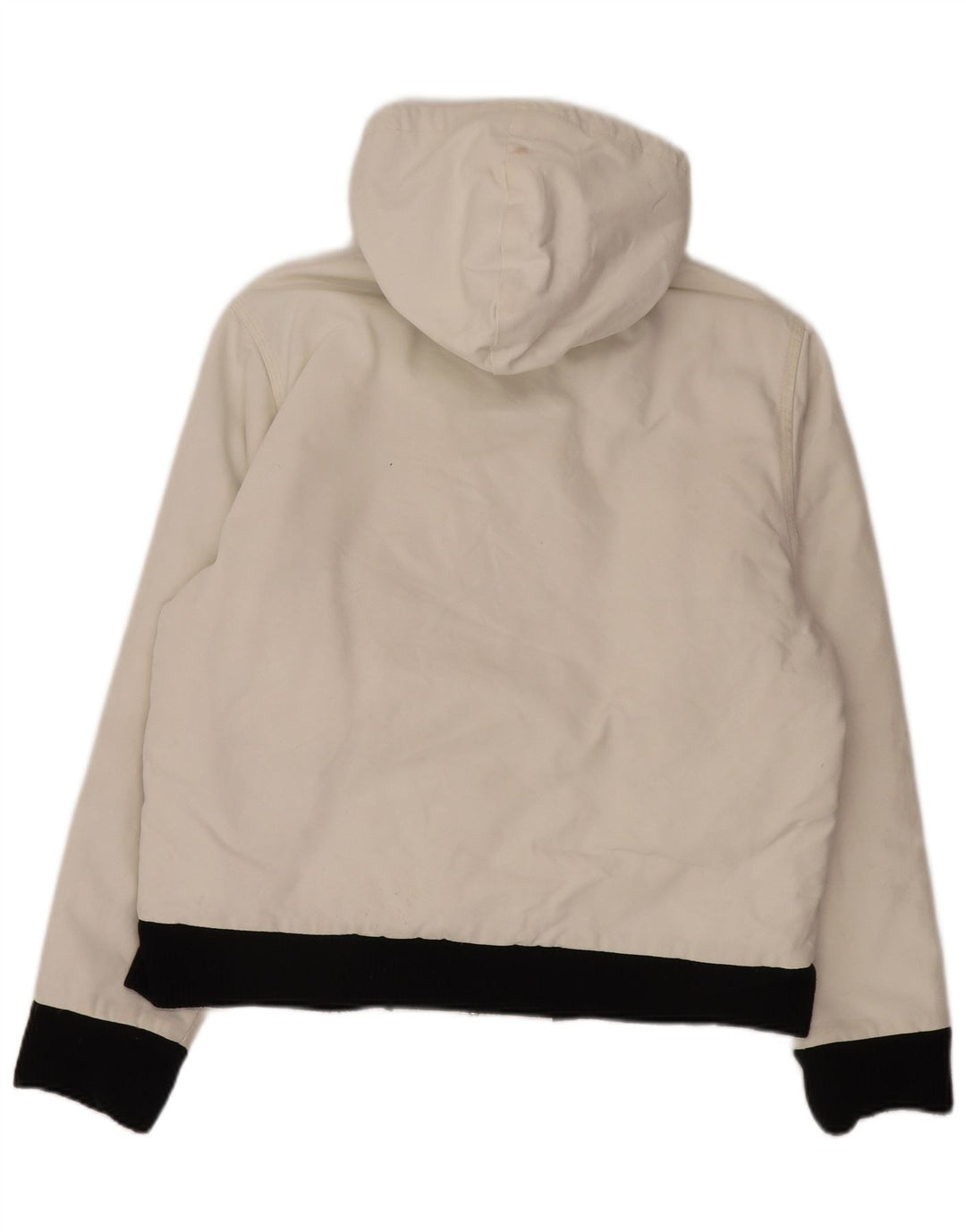 Richlu Veste bomber à capuche pour homme UK 40 Large en coton blanc cassé
