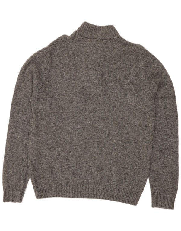 Crew Clothing Pull à col boutonné pour homme XL en laine grise