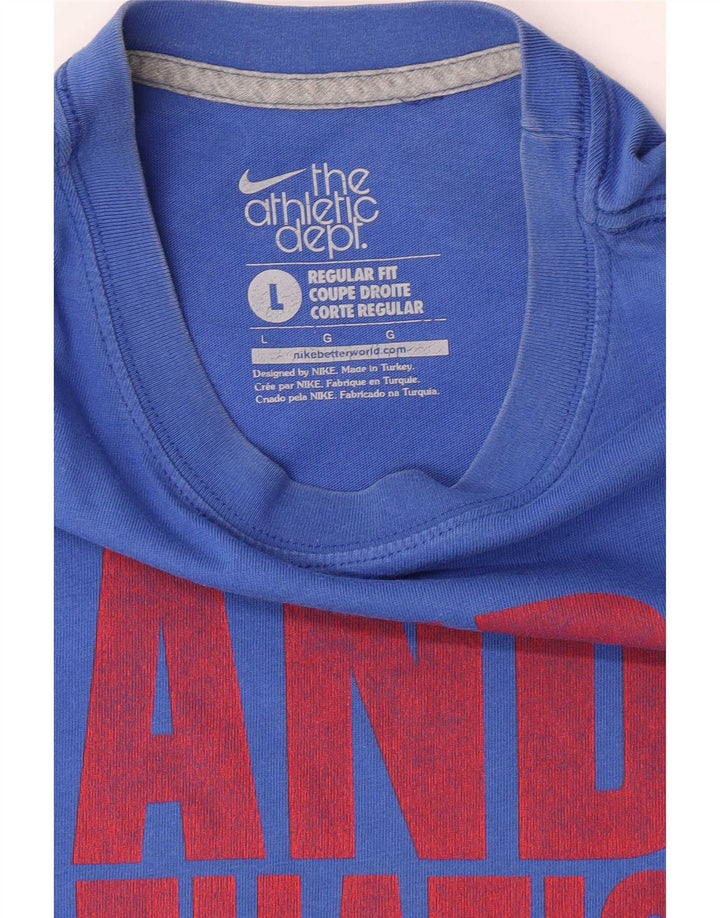 Nike T-shirt graphique coupe classique pour homme, grand, bleu