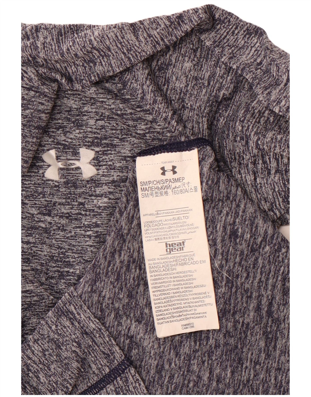 UNDER ARMOUR Haut de survêtement Heat Gear pour femme UK 10 Small Bleu marine